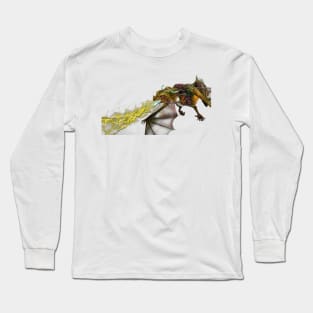 Golden Lightning Dragon Long Sleeve T-Shirt